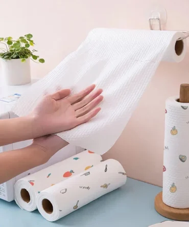 1 Roll Of Reusable Lazy Rags Bamboo Towels Wet And Dry For Kitchen Dishcloths Hand Towel Rolls Organic Dishwashing Cloth