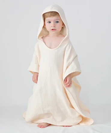 Kids Hooded Bath Towel Cape - Super Soft, Absorbent Cotton Bathrobe for Infants and Toddlers 1-5years