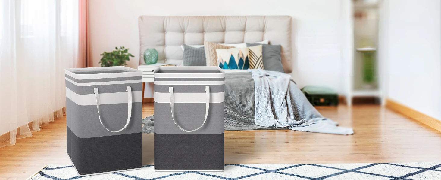 Large Laundry Baskets Waterproof Freestanding Laundry Hamper Collapsible Tall Clothes Hamper with Extended Handles for Clothes - Image 9