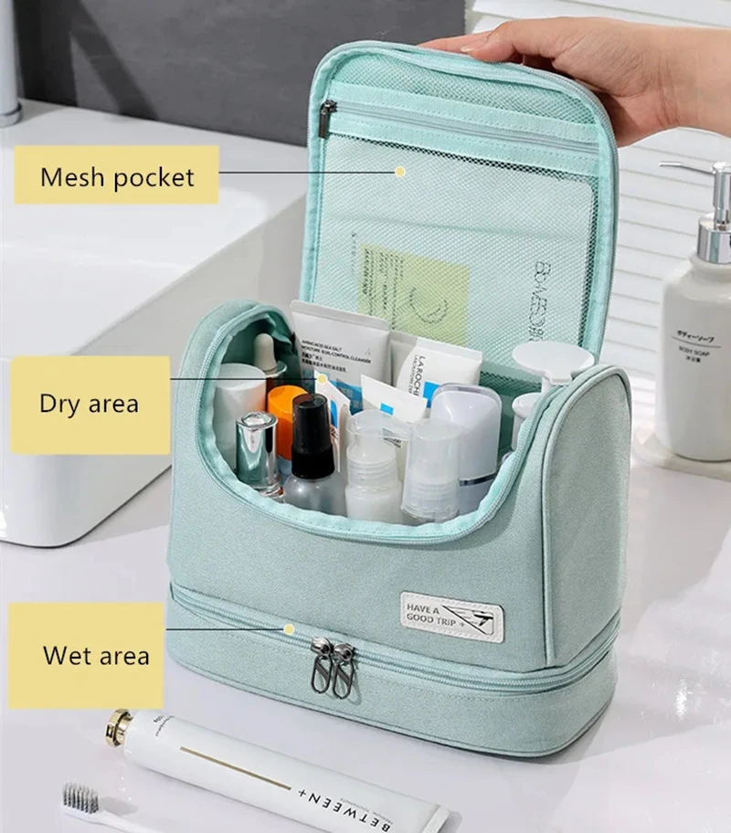 New Dry Wet Hanging Make Up Bag Oxford Travel Organizer Cosmetic Bags women's Necessaries Make Up Case Wash Toiletry Bag - Image 33