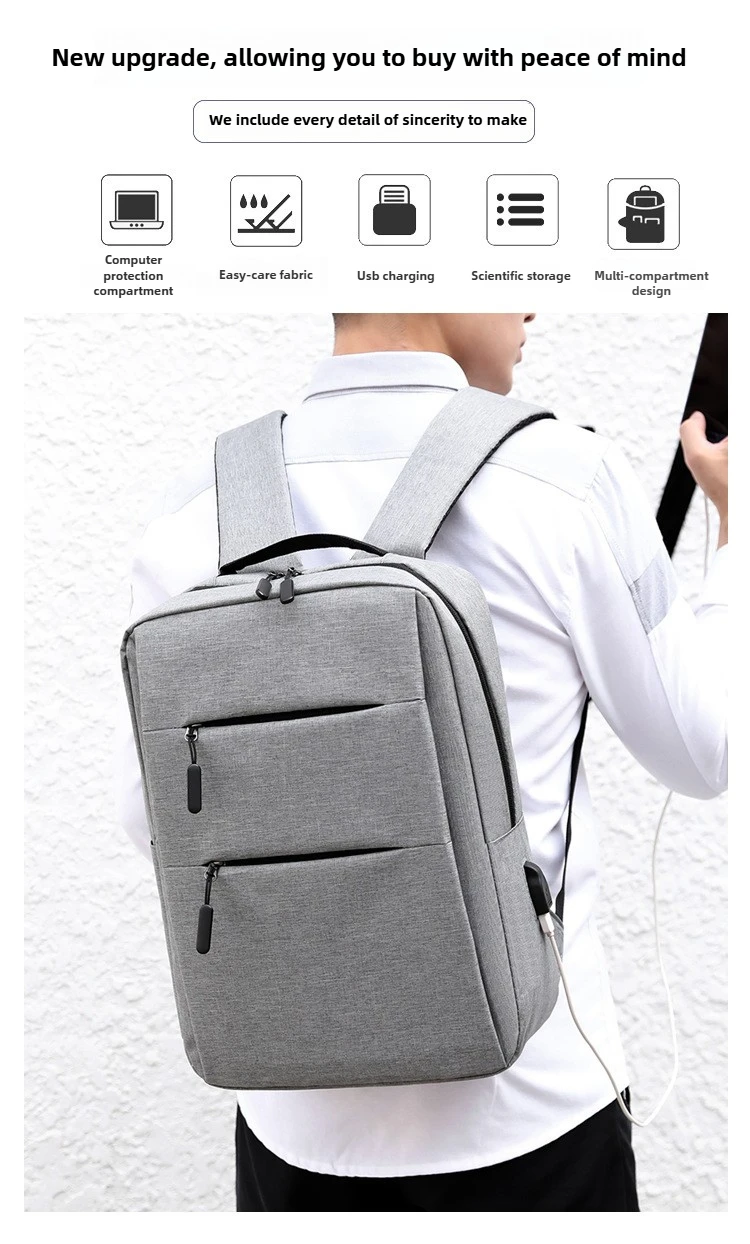 Support USB Charging Backpack Large Capacity Travelling Bag for Student Laptop Computer Case Women's Men's Business Backpack - Image 13