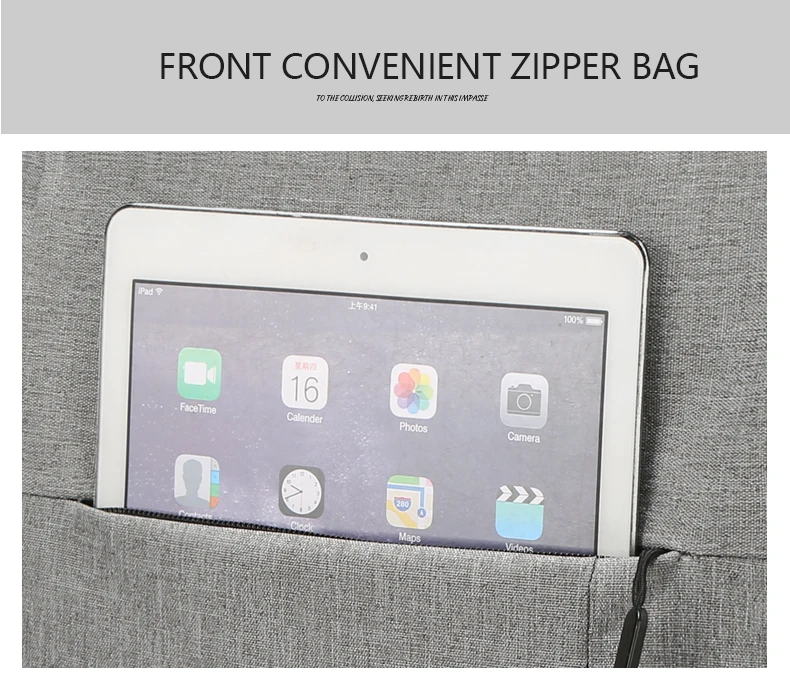 Unisex Business Casual Laptop Backpack with USB Interface Nylon Material Double Shoulder Backpack Lightweight Backpack - Image 18