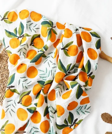 1PCS Baby Muslin Swaddle 120*110cm 100% Cotton Soft Baby Blanket For Newborn Baby Wrap Sleepsack Bath Towel