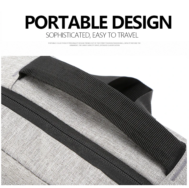 Unisex Business Casual Laptop Backpack with USB Interface Nylon Material Double Shoulder Backpack Lightweight Backpack - Image 21