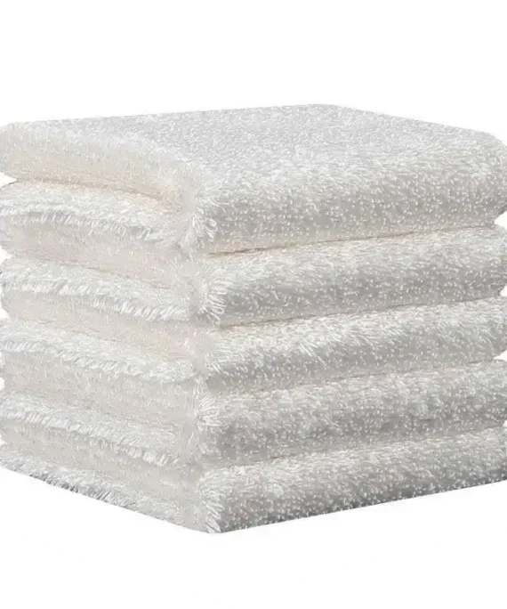 5 Pcs/set Bamboo Fiber Cleaning Cloths Eco-friendly Reusable Dish Towels Dinnerware Wash Cloths Kitchen Cleaning Supplies