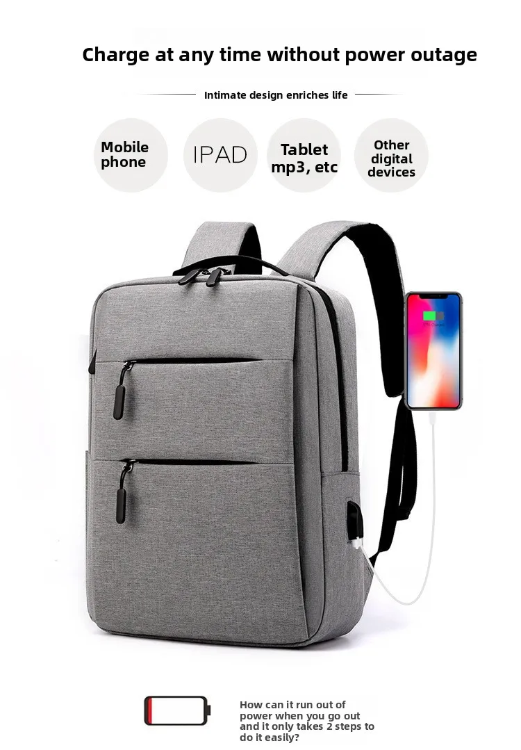 Support USB Charging Backpack Large Capacity Travelling Bag for Student Laptop Computer Case Women's Men's Business Backpack - Image 18