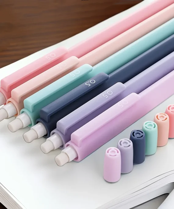 12/6pcs Pastel Mechanical Pencil Set, Cute Mechanical Pencils Aesthetic Pencil Set Retractable Pencil Colored Mechanical Pencils