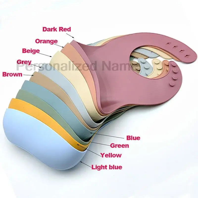 Silicone Baby Bib for Babies & Toddlers Waterproof Silicone Bibs Soft With Food Catcher Pocket for Boys & Girls Free Custom Logo - Image 3