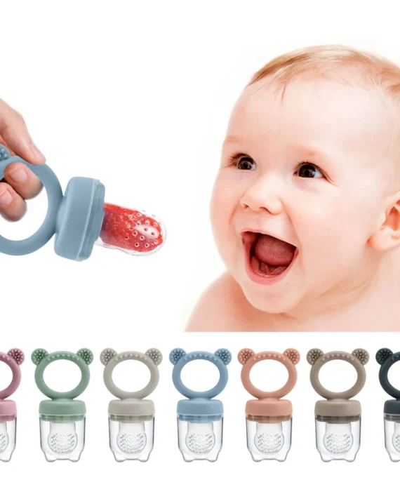 Baby Pacifier Fruit Feeder With Cover Silicone Newborn Nipple Fresh Fruit Food Vegetable Feeding Soother Baby Teether Toys