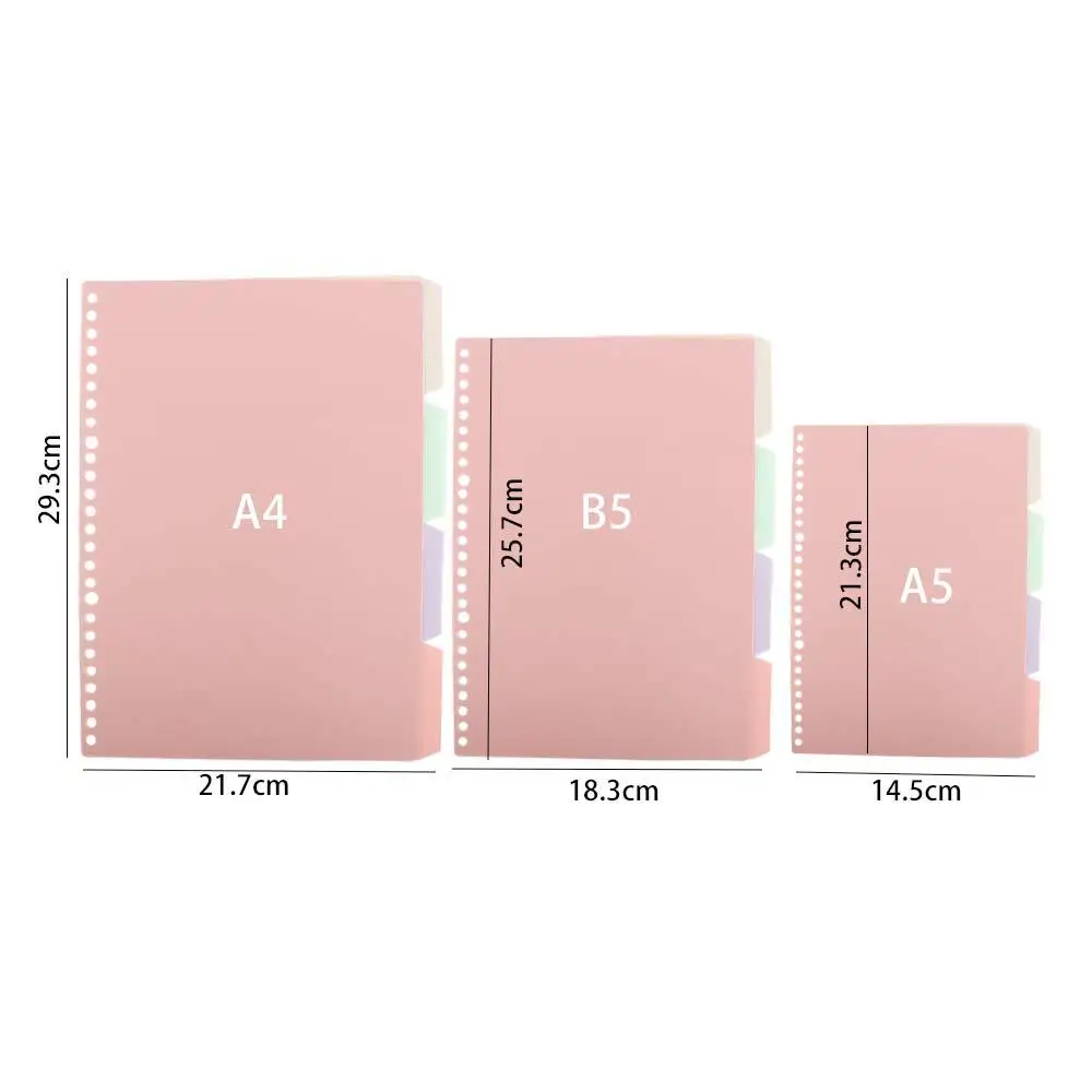 4Pcs/Set B5 A5 A4 Binder Index Dividers Index Page for Loose-leaf Scrapbook Coil Book Notebook Separator Page Office Supplies - Image 6