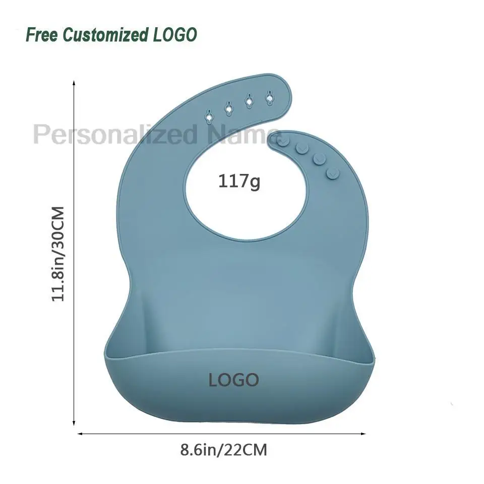 Silicone Baby Bib for Babies & Toddlers Waterproof Silicone Bibs Soft With Food Catcher Pocket for Boys & Girls Free Custom Logo - Image 20