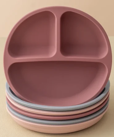 1PCS Baby Sucker Silicone Dining Plate BPA Free Children Dishes Suction Toddle Training Tableware Kids Feeding Bowls Baby Stuff