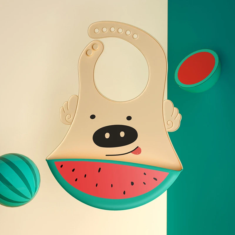 Silicone Baby Bib Waterproof Saliva Dripping Banana Bibs Cartoon Newborn Feeding Soft Aprons Baby Adjustable Burp Scarf - Image 13