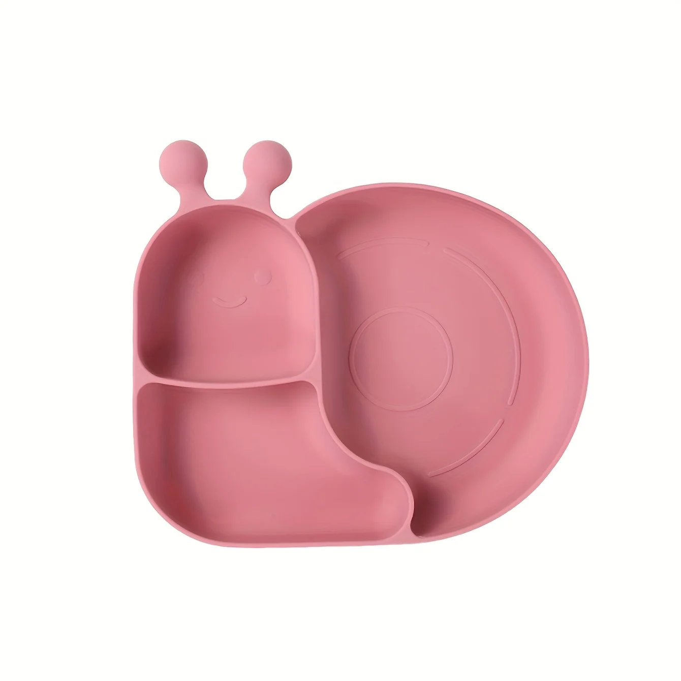 New Silicone Baby Food Plates with Suction Cups, Cartoon 3-Grid Dinner Plate, Anti-Drop Children's Feeding Tableware - Image 8