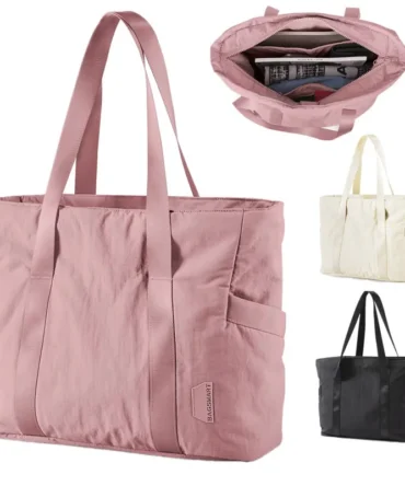 Women Tote Bag University Laptop Travel Tote diaper Gym Yoga Bag Shoulder Bag with Yoga Mat Buckle for Sports College Work